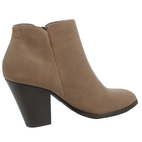 Size 10 Stone Tassel Side Zipper Block Heel Ankle - Picture 3 of 7